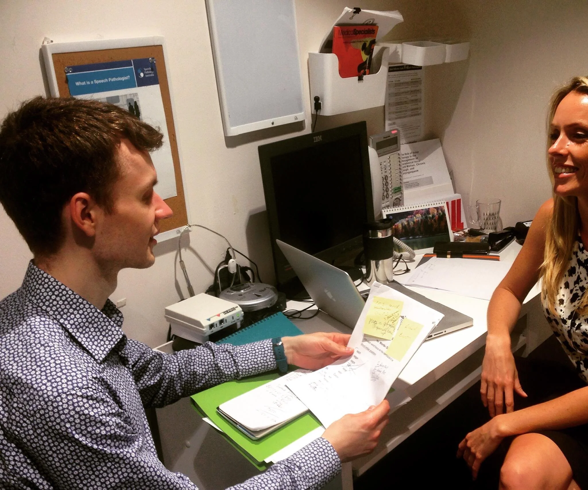 One-to-one pronunciation and clarity coaching session